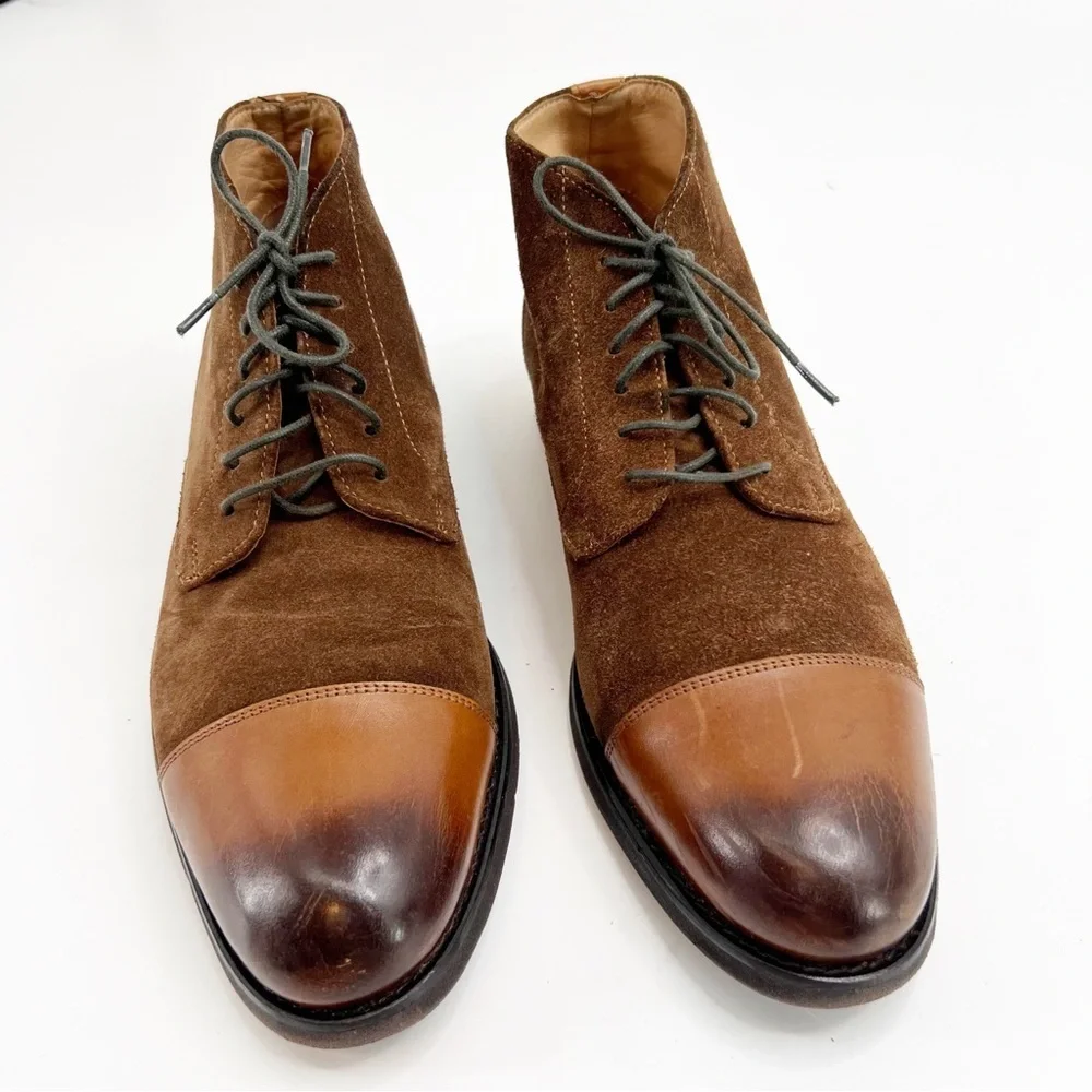 Dapper Shoes Co Handmade Suede Leather Boots, Size 8